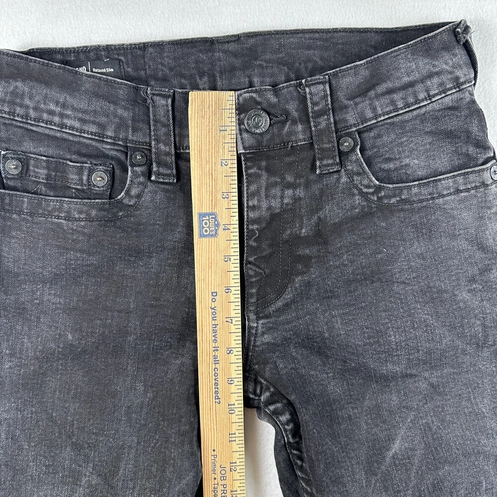 True Religion Geno Relaxed Slim Jeans Mens 29x30 Charcoal Gray Denim Tapered